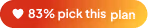 83% pick this plan