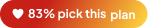 83% pick this plan
